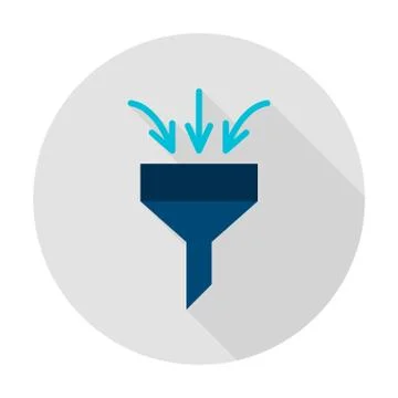 Data Funnel Circle Icon イラスト素材
