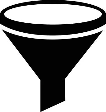 Data funnel filtering process business icon Stock Illustration