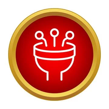 Data funnel icon for internet connectivity technology Stock Illustration
