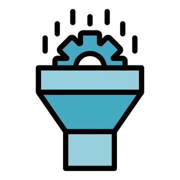 Data funnel icon vector flat Illustrazione stock