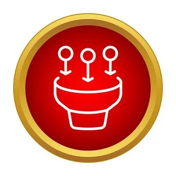 Data funnel processing filtering information flow icon Illustrazione stock