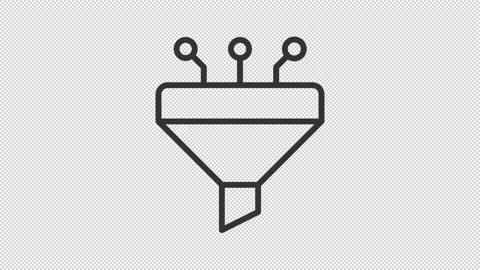 Data funnel ui icon line animation Stock Footage 321855718