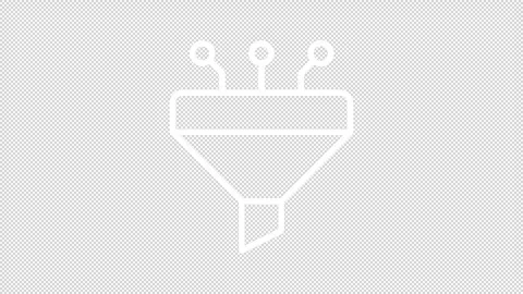 Data funnel ui icon white line animation Stock Footage 325399649