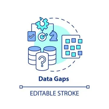 Data gaps concept icon Stock Illustration