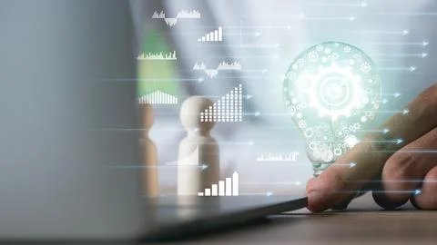 Data gathering and statistical working. Stock Photos