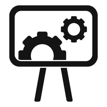 Data gear board icon simple vector. Audience content Stockillustratie