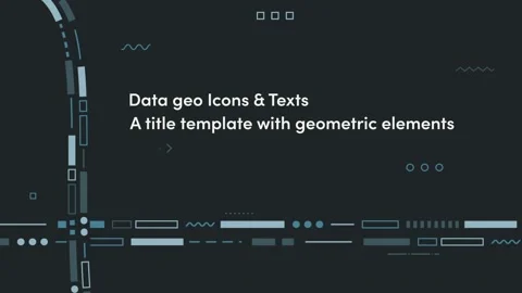Data Geo Icons &amp; Texts After Effects stock