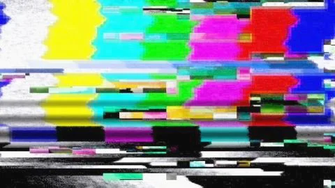 Data Glitch TV Color Bars Malfunction Stock-Illustration