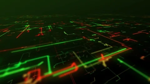 Data Glowing Corners Stock Footage 98581101