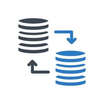Data glyph colour icon Illustrazione stock
