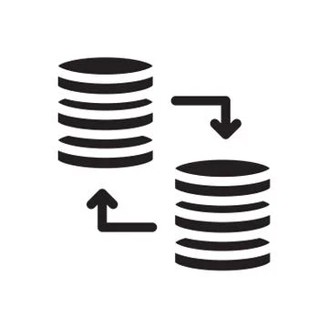 Data glyph flat icon Illustrazione stock