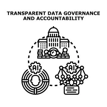 Data governance accountability and transparent regulation with ai 스톡 일러스트