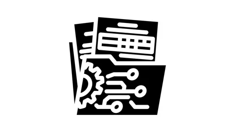 Data governance business process glyph icon animation Stock Footage 326739496