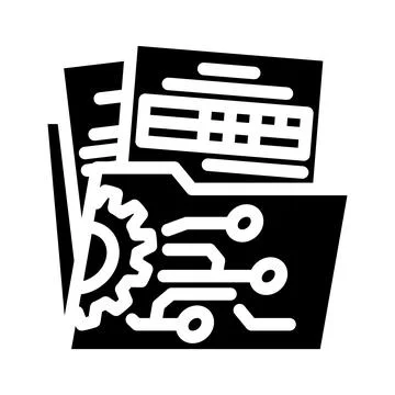 Data governance business process glyph icon vector illustration Stock Illustration