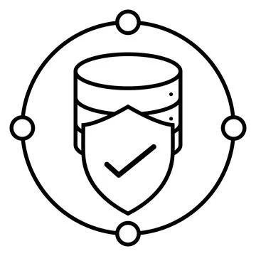 Data governance icon. Data management and security governance sign. 스톡 일러스트