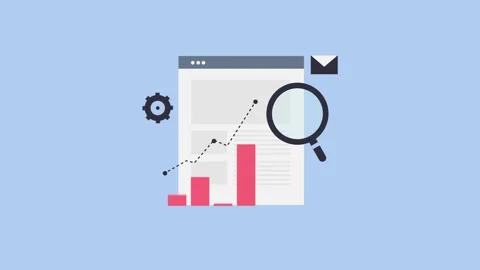 Data graph and arrow website analytics online business concept. 스톡 동영상 200801708