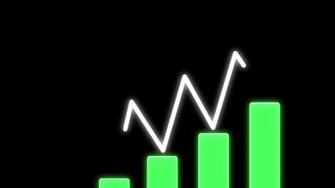 Data graph goes up constan Stock Footage 296092523