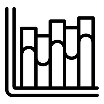 Data graph icon outline vector. Career training Illustrazione stock