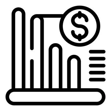 Data graph icon outline vector. Entry passcode Stock Illustration