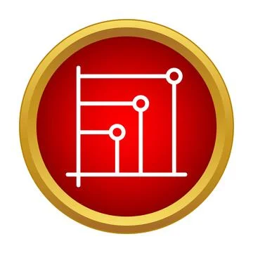 Data graph icon representing business analysis and growth Stock Illustration