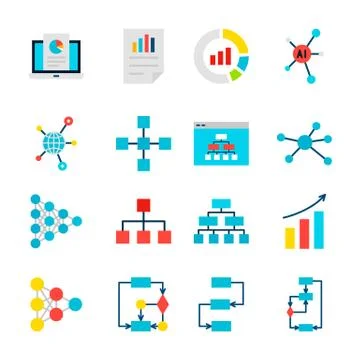 Data Graph Objects Stock Illustration