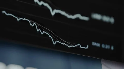 Data graph showing a line fluctuating over time 動画素材 329330485
