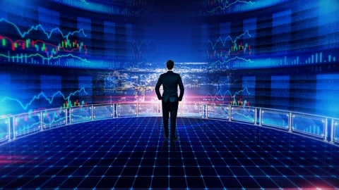 Data Graph Virtual Reality Stock Footage 153220134