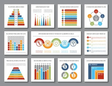 Data graphics. Analytics bar and budget graph, visualization charts and Stock Illustration