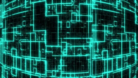 Data green digital city abstract futuristic cyber network technology 스톡 동영상 290088914