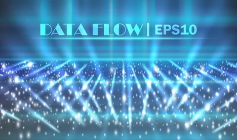 Data grid. Bigdata blueprint Cyber futurist science background. Cloud Stock Illustration