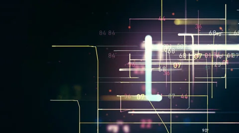 Data grid with numbers loop Stock Footage 33696206