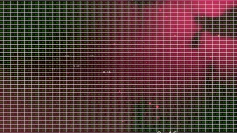 A data grid of streaming numbers changing on display. Stock Footage 130901448