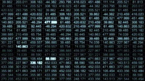 A data grid of streaming numbers - Data Storm 0586 HD, 4K Stock Video Stock Footage 63435369