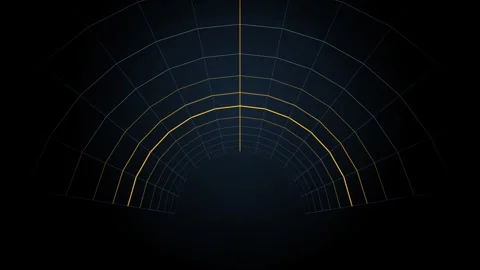 Data grid vault overhead expanding, seamless loop 4K Stock Footage 346768880