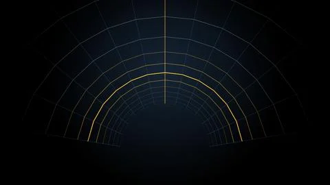 Data grid vault overhead expanding, 4K data illustration Stockillustratie