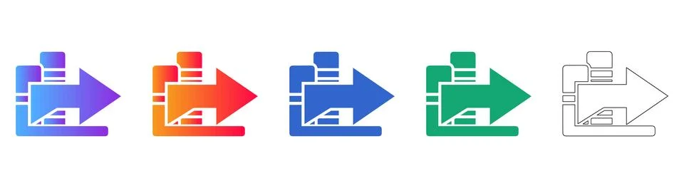 Data Growth and Performance Trend Icons Stockillustratie
