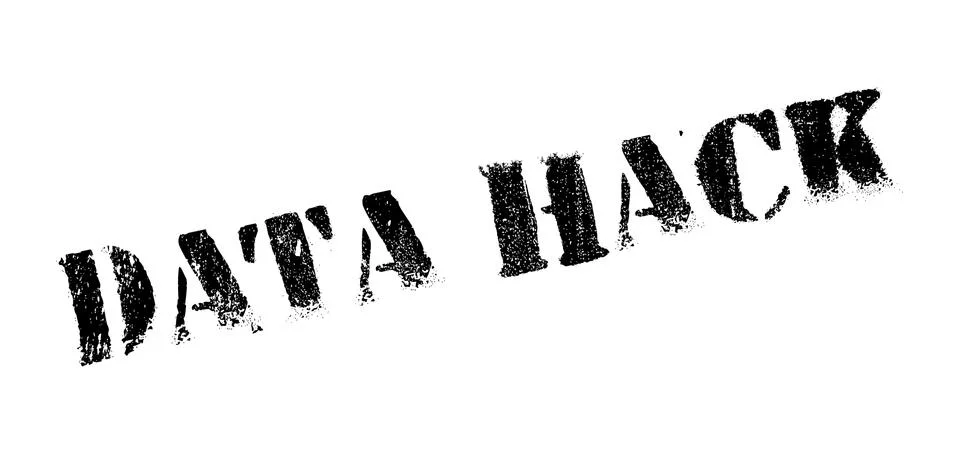 Data Hack rubber stamp 스톡 일러스트