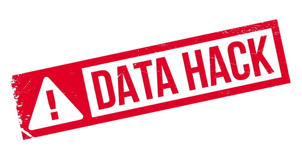 Data Hack rubber stamp Stock Illustration