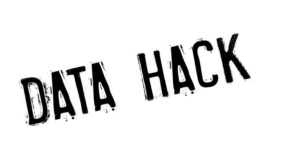 Data Hack rubber stamp Stock-Illustration