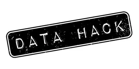 Data Hack rubber stamp Stock-Illustration