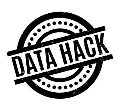 Data Hack rubber stamp Stock-Illustration