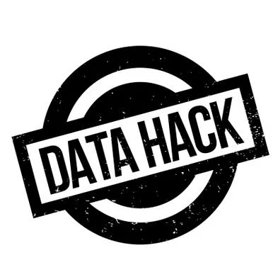 Data Hack rubber stamp Stock Illustration