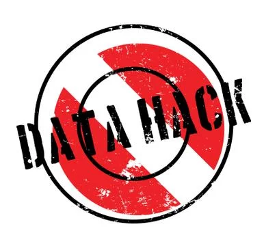 Data Hack rubber stamp Stock Illustration