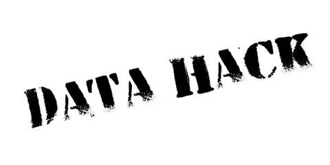 Data Hack rubber stamp Stock-Illustration
