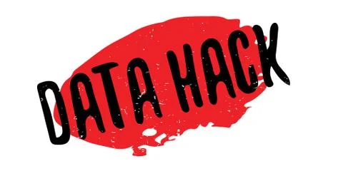 Data Hack rubber stamp Stock Illustration
