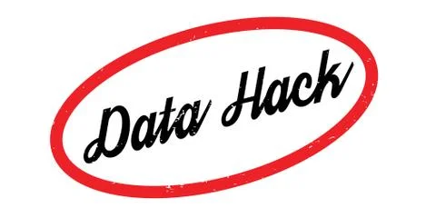 Data Hack rubber stamp Stock-Illustration