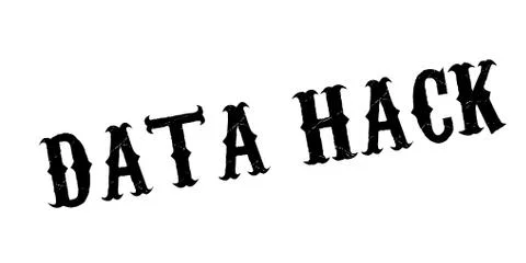 Data Hack rubber stamp Stock Illustration