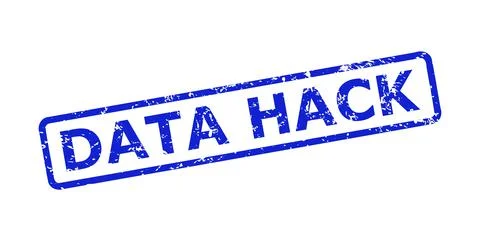 DATA HACK Seal with Rubber Style and Rounded Rect Frame Stockillustratie