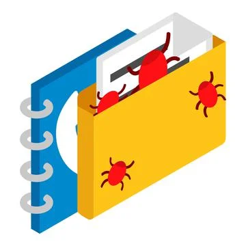 Data hacking icon, isometric style Illustrazione stock