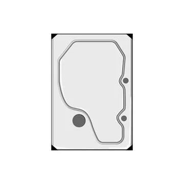 Data hard drive cartoon vector illustration Illustrazione stock